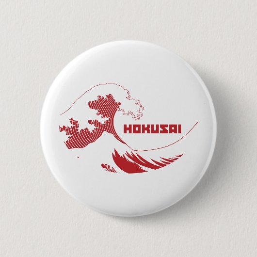 Hokusai -素晴らしい波 缶バッジ (正面)