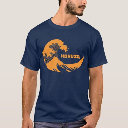 Hokusai -素晴らしい波 tシャツ (正面)