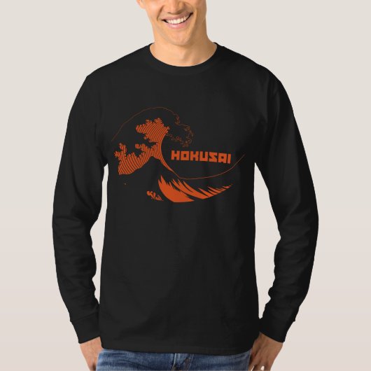 Hokusai -素晴らしい波 tシャツ (正面)