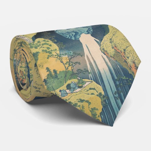 Hokusai Amida Falls Japan Waterfall  ネクタイ (ロール)