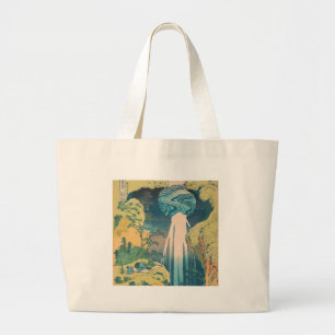 Hokusai Amida Falls Japan Waterfall ラージトートバッグ
