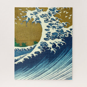 Hokusai Big Wave Japan Vintage Ocean ジグソーパズル