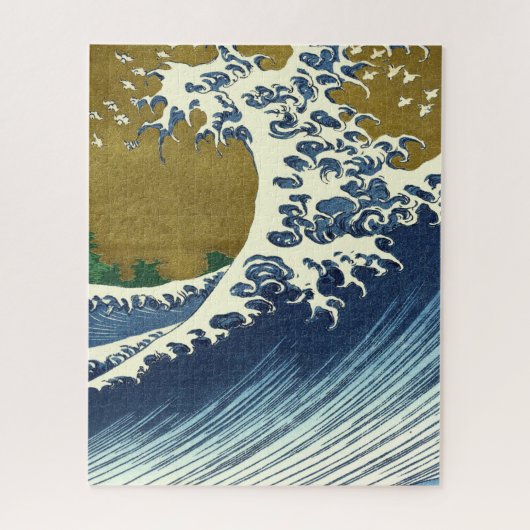 Hokusai Big Wave Japan Vintage Ocean ジグソーパズル (縦)