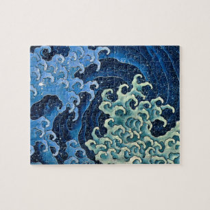 Hokusai Feminine Wave Japan Vintage Ocean ジグソーパズル