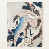 Hokusai Japanese Art Two Cranes Snowy Pine プランナー手帳 (裏面)