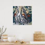Hokusai Kirifuri Falls, Mount Kurokami, Shimotsuke ポスター (キッチン)