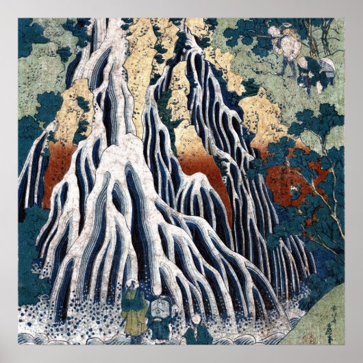 Hokusai Kirifuri Falls, Mount Kurokami, Shimotsuke ポスター (正面)