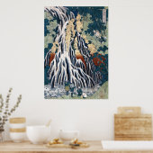 Hokusai Kirifuri Falls, Mount Kurokami, Shimotsuke ポスター (キッチン)