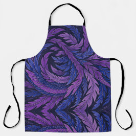 Hokusai Phoenix Apron | Purple　Japanese Art Feathe エプロン