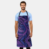 Hokusai Phoenix Apron | Purple Japanese Art Feathe エプロン (着用した状態)