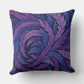 Hokusai Phoenix Cushion | Purple & Blue Feather  クッション (裏面)
