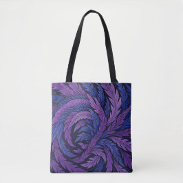 Hokusai Phoenix Tote Purple Feather Japan Art トートバッグ