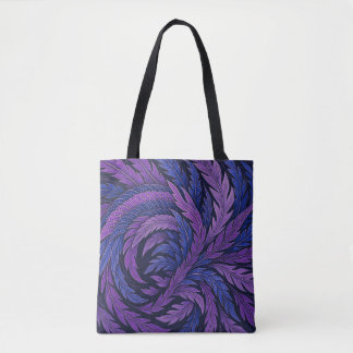 Hokusai Phoenix Tote Purple Feather Japan Art トートバッグ