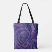 Hokusai Phoenix Tote Purple Feather Japan Art トートバッグ (裏面)