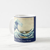 Hokusai – The Great Wave – Custom Text   コーヒーマグカップ (正面左)