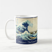 Hokusai – The Great Wave – Custom Text   コーヒーマグカップ (左)