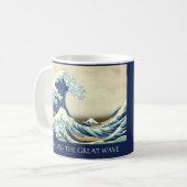 Hokusai – The Great Wave – Custom Text   コーヒーマグカップ (正面左)