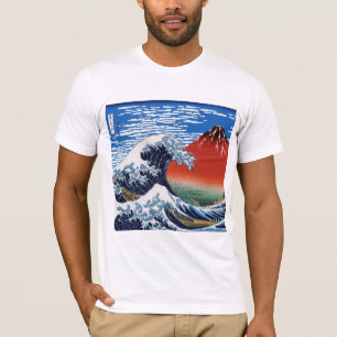 Hokusai“The Great Wave”&“Fine Wind, Clear Morning” Tシャツ