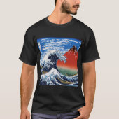 Hokusai“The Great Wave”&“Fine Wind, Clear Morning” Tシャツ (正面)