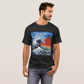 Hokusai“The Great Wave”&“Fine Wind, Clear Morning” Tシャツ (正面フル)