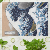 Hokusai , “ The Great Wave off Kanagawa ” キッチンタオル (折り畳み)