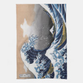 Hokusai , “ The Great Wave off Kanagawa ” キッチンタオル (縦)
