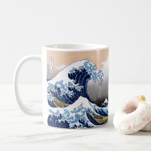 Hokusai , “ The Great Wave off Kanagawa ” コーヒーマグカッ コーヒーマグカップ (ドーナツ)