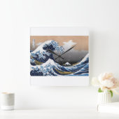 Hokusai , “ The Great Wave off Kanagawa ” スクエア壁時計 (ホーム)