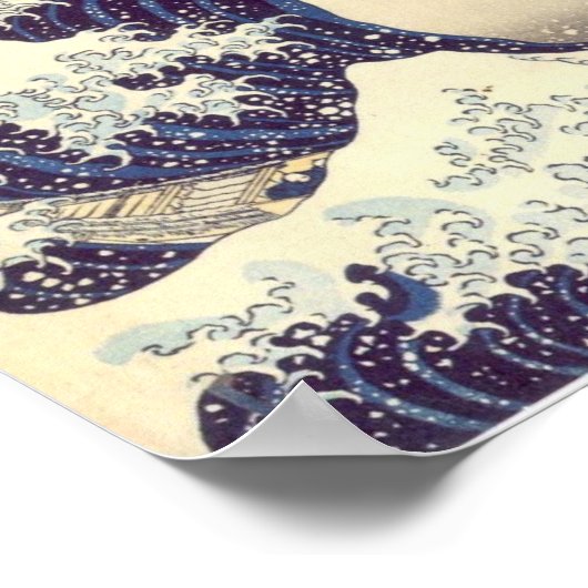 Hokusai "The Wave" ポスター (角)