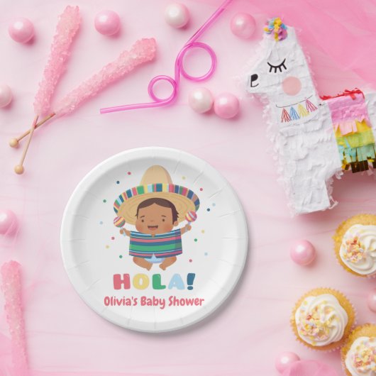 Holaのメキシコフェスタの男の子のベビーシャワーの供給 ペーパープレート (パーティー)