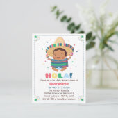 Holaのメキシコ男の子のフェスタのベビーシャワー 招待状 (スタンド正面)