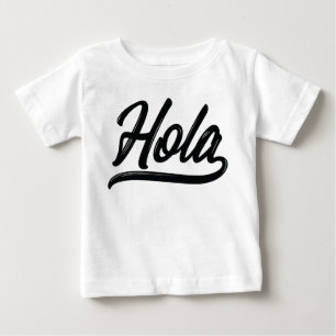 Holaスクリプト(黒) ベビーTシャツ