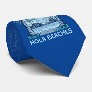 HOLAビーチおもしろいビーチライフ夏 ネクタイ