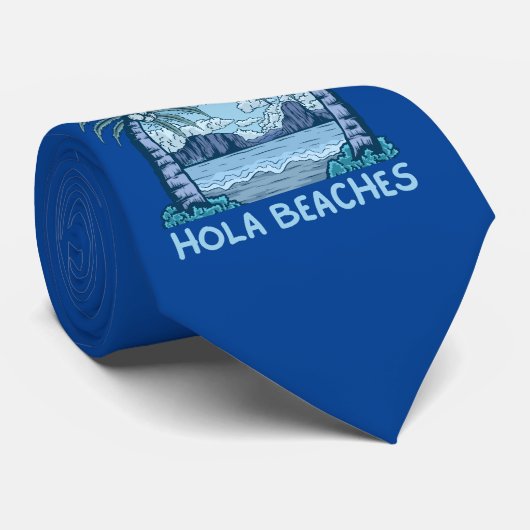 HOLAビーチおもしろいビーチライフ夏 ネクタイ (ロール)