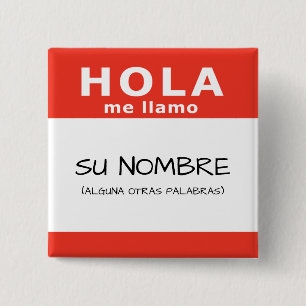 hola私llamo 缶バッジ