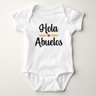Hola Abuelos妊娠スペインののお知らせ ベビーボディスーツ