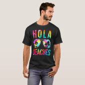 Hola Beaches Sunglasses Tie Dye  Beach Vacation Su Tシャツ (正面フル)