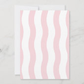 Hola Bebe Pink Stripes Lemons Girl Baby Shower 招待状 (裏面)