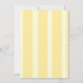 Hola Bebe Yellow Stripes Lemons Baby Shower 招待状 (裏面)