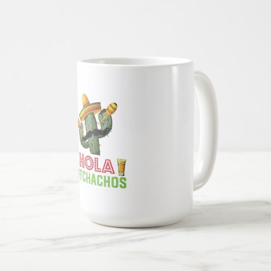 Hola BitchachosのサボテンのCinco Deメーヨーのフェスタのパーティー コーヒーマグカップ (正面右)