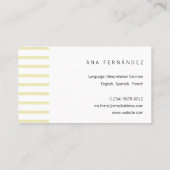 Hola hello, intérprete traductor profesor idiomas 名刺 (裏面)