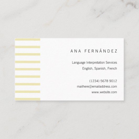 Hola hello, intérprete traductor profesor idiomas 名刺 (裏面)