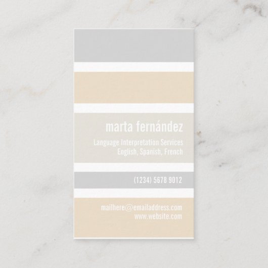 Hola hello intérprete traductor profesor idiomas 名刺 (裏面)