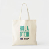 Hola/Hello Tote Bag by Language Matters トートバッグ (正面)