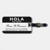 hola me llamo (黒) ラゲッジタグ (裏面横)