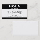 hola me llamo (黒) 名刺 (正面/裏面)