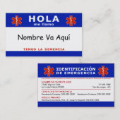 HOLA me llamo y tengo la demencia 名刺 (正面/裏面)