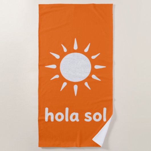 Hola Sol ビーチタオル (正面)