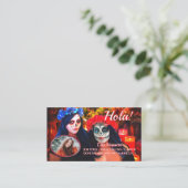 Hola Vallarta Catrinas 1718 QRコード コーリングカード 名刺 (スタンド正面)