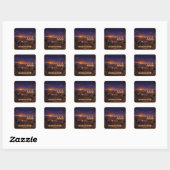 Holbrook Arizona 100 Year Wigwam Sunset Glow スクエアシール (シート)